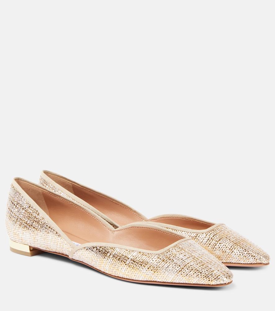 aquazzura maia canvas ballet flats