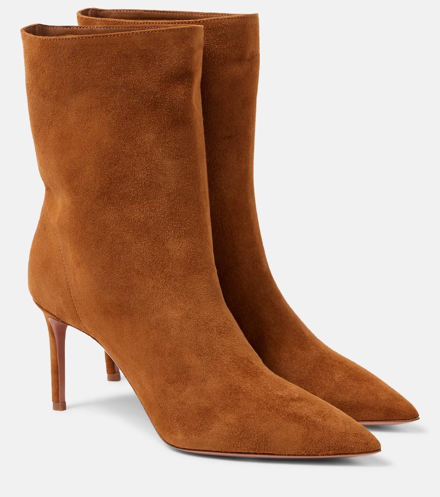 aquazzura matignon suede booties
