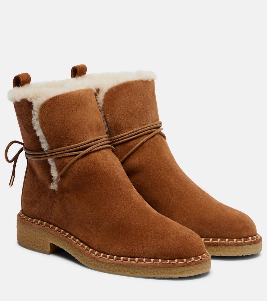 aquazzura megeve shearling