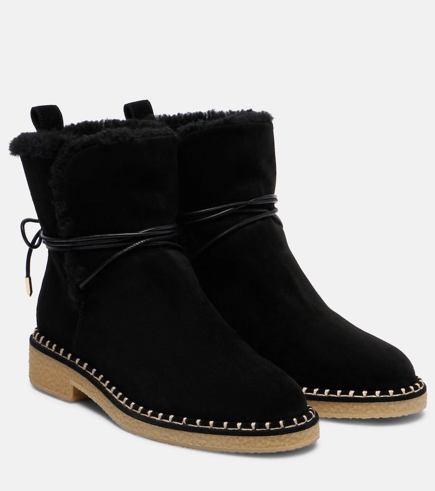 aquazzura megeve shearling