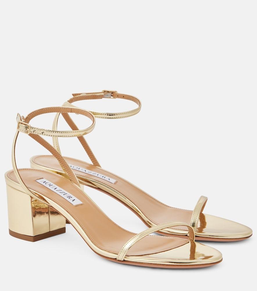 aquazzura olie 50 faux leather sandals
