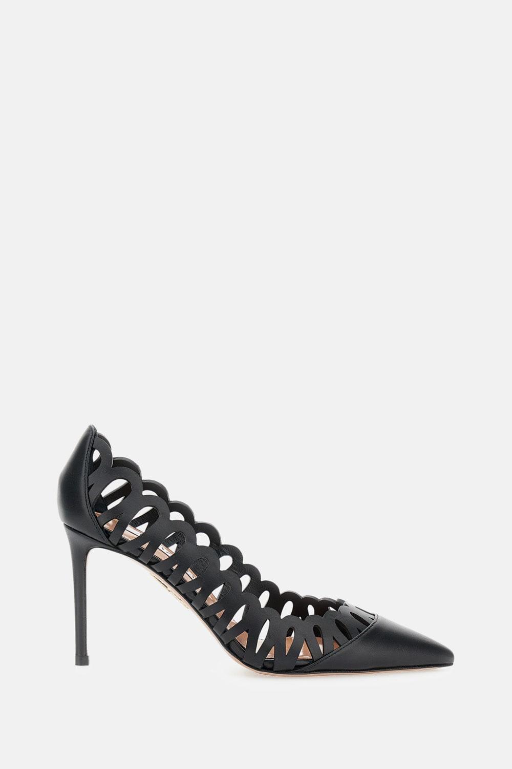 aquazzura peep pump 85