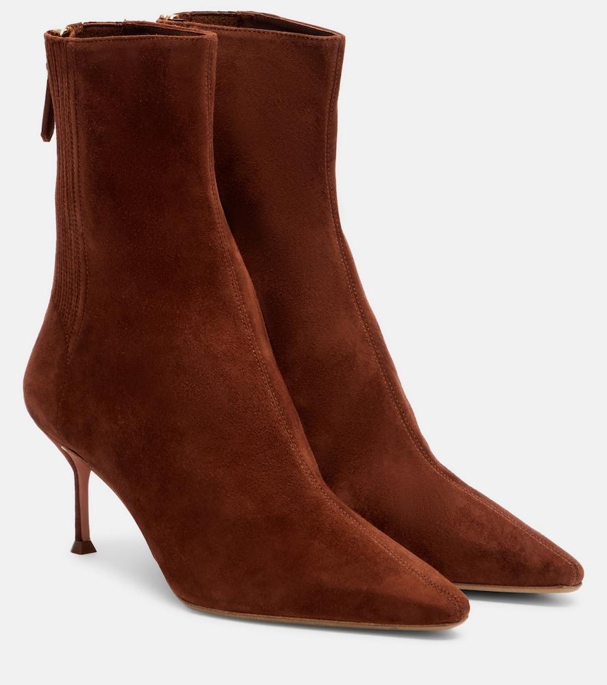 aquazzura saint honoré 65 suede ankle boots