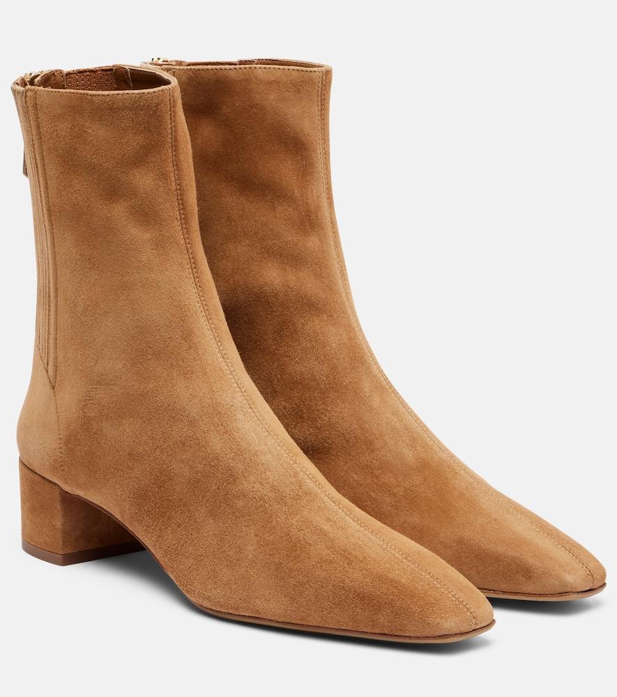aquazzura saint honore 35 suede ankle boots