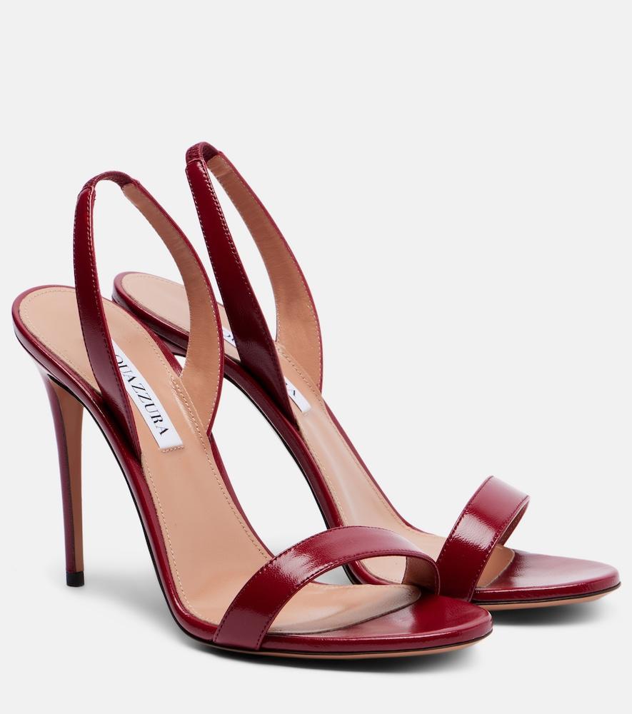 aquazzura so nude 105 leather sandals
