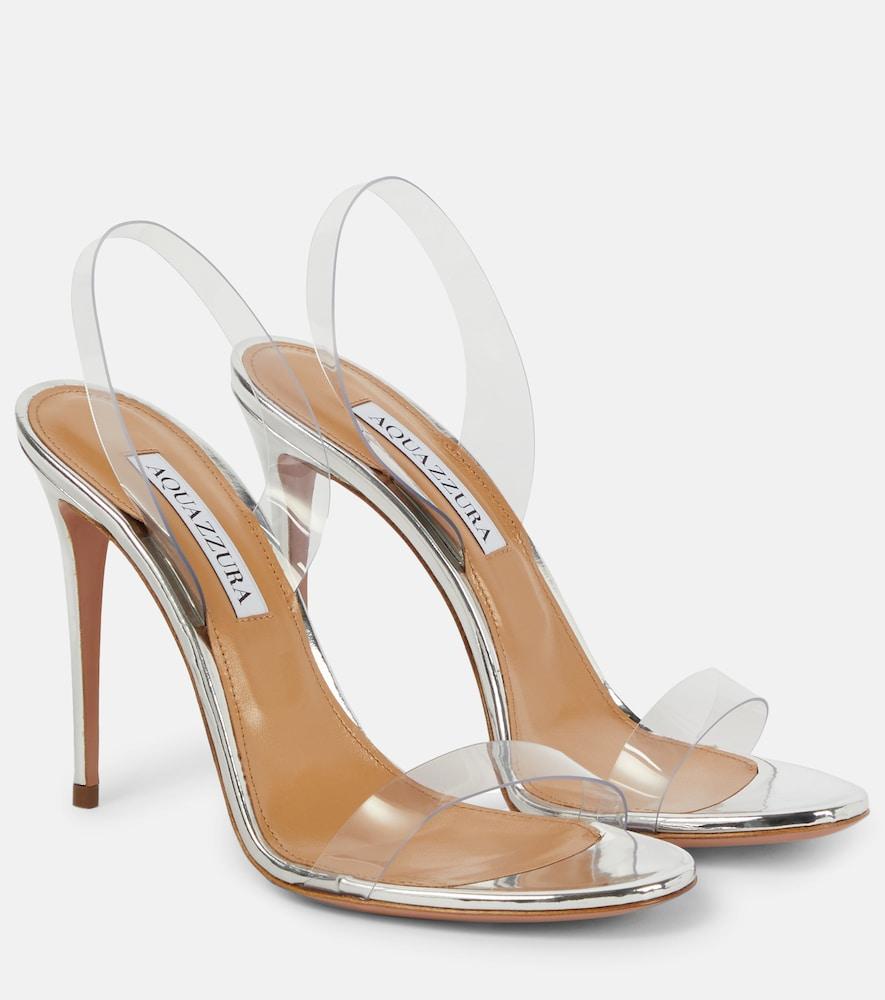 aquazzura so nude 105 pvc sandals