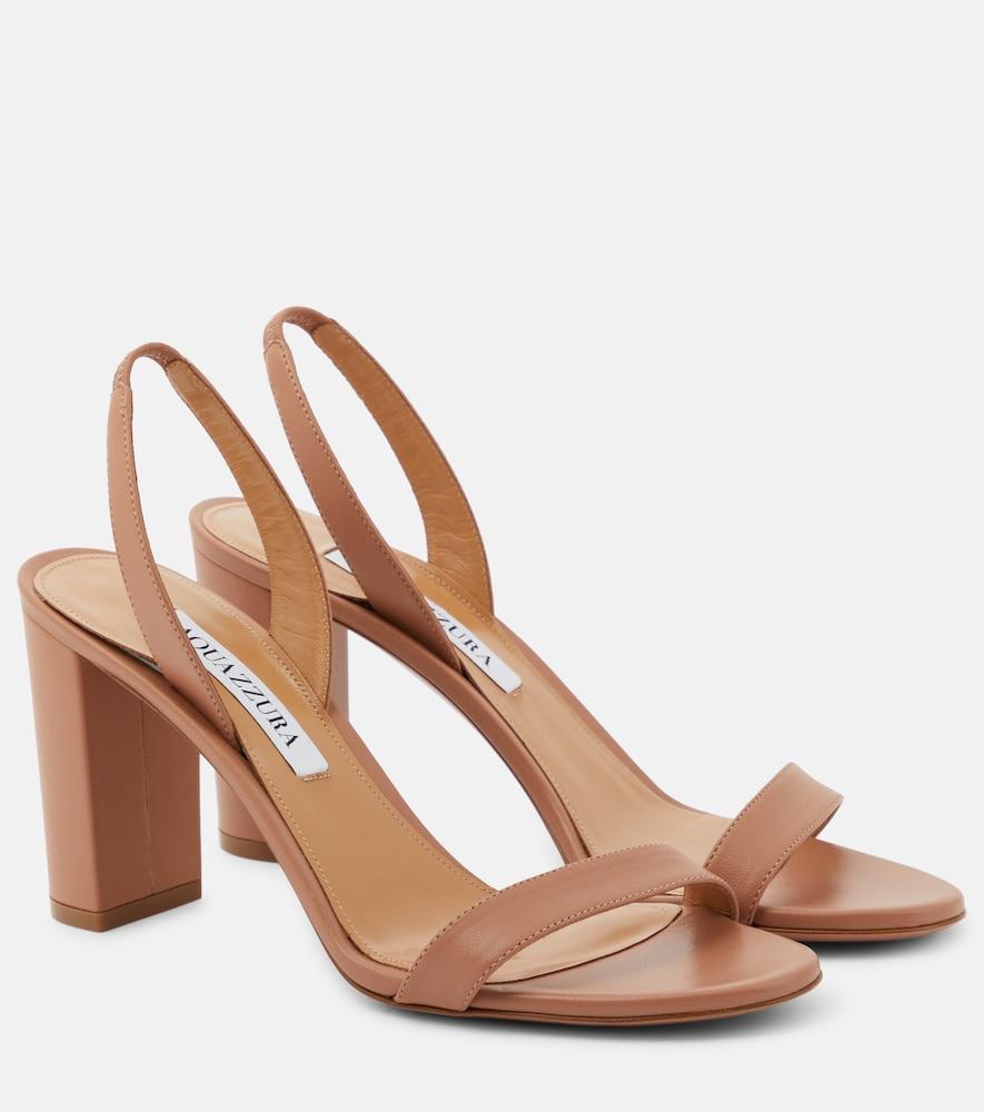 aquazzura so nude leather slingback sandals
