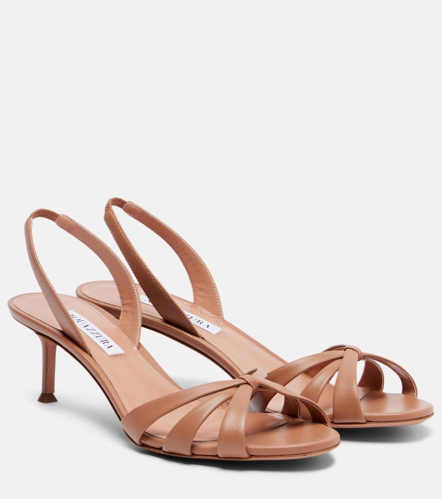 aquazzura tati 50 leather sandals
