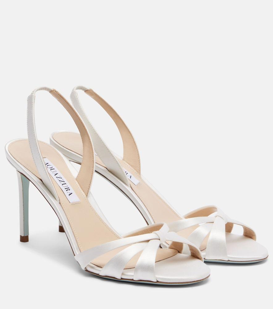 aquazzura tati 85 satin slingback sandals