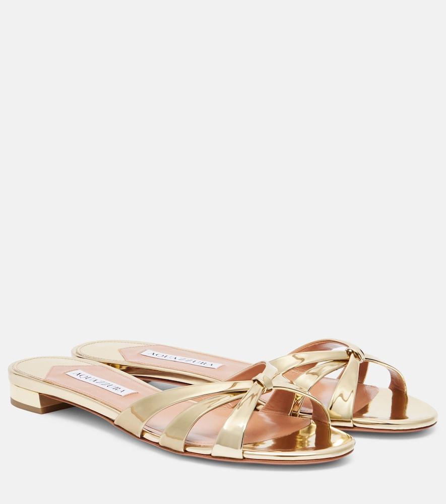 aquazzura tati mirrored sandals
