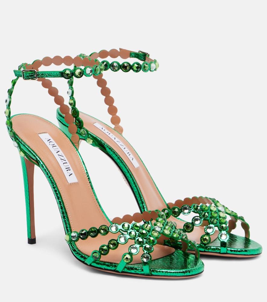 aquazzura tequila 105 embellished leather sandals