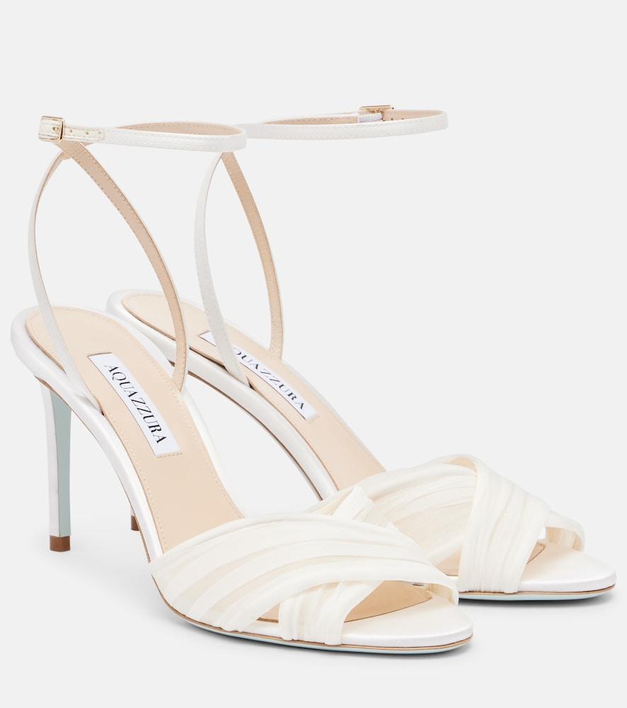 aquazzura voile satin and chiffon sandals