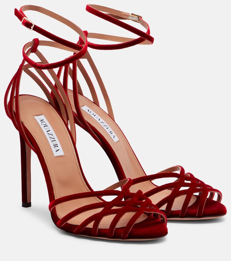 aquazzura wild dream 105 velvet sandals