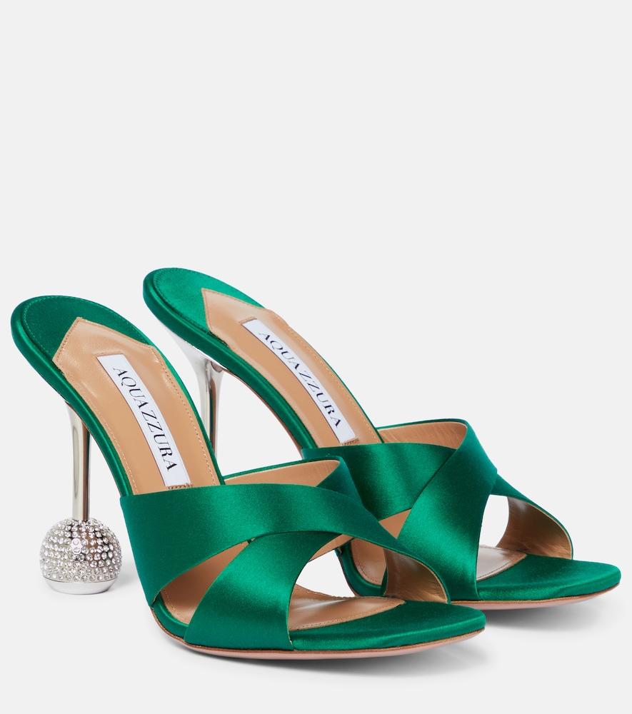 aquazzura yes darling 95 satin sandals