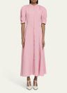 arabella puff-sleeve linen dress