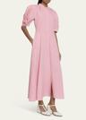 arabella puff-sleeve linen dress