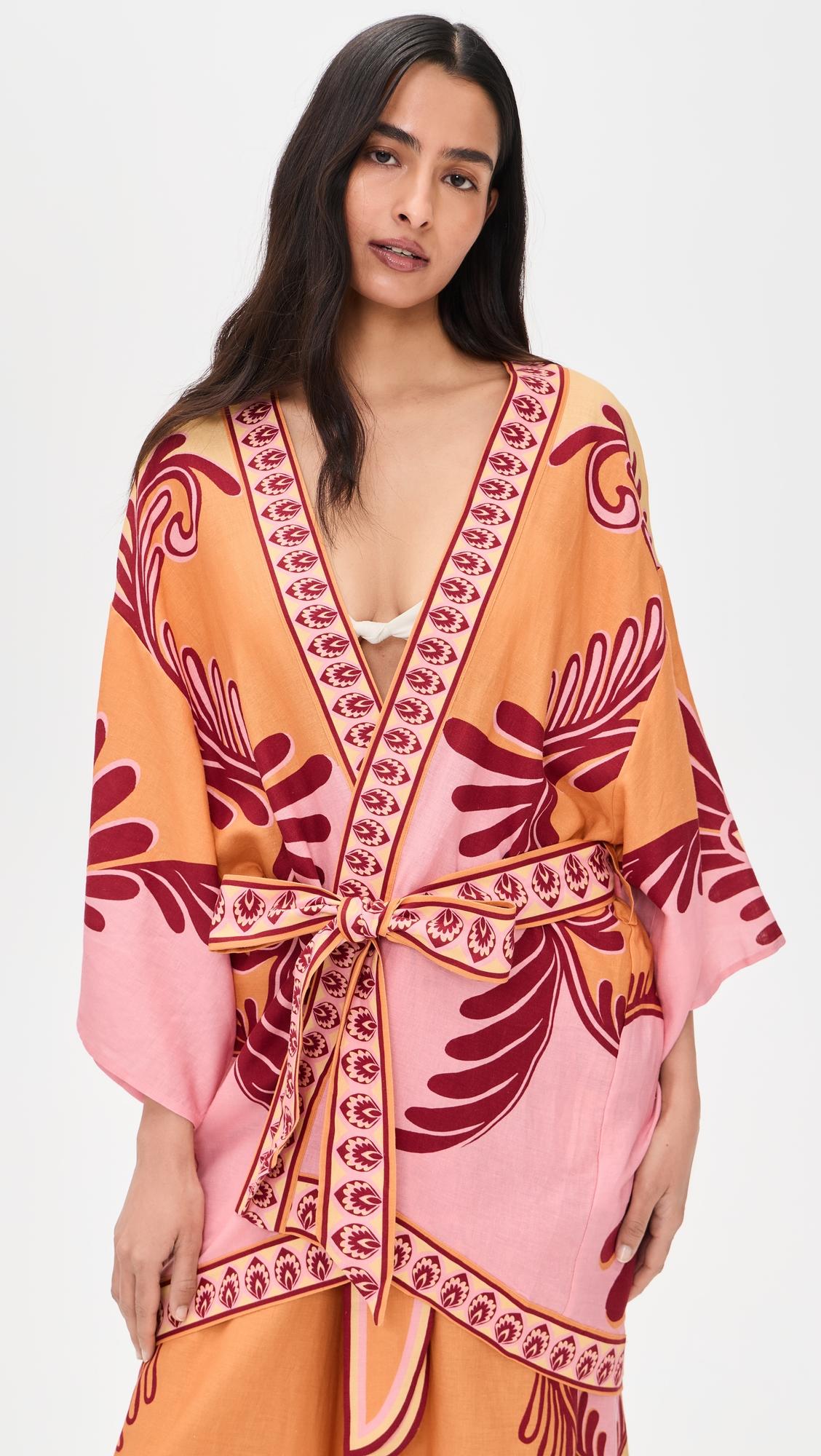 arabesc soft yellow kimono