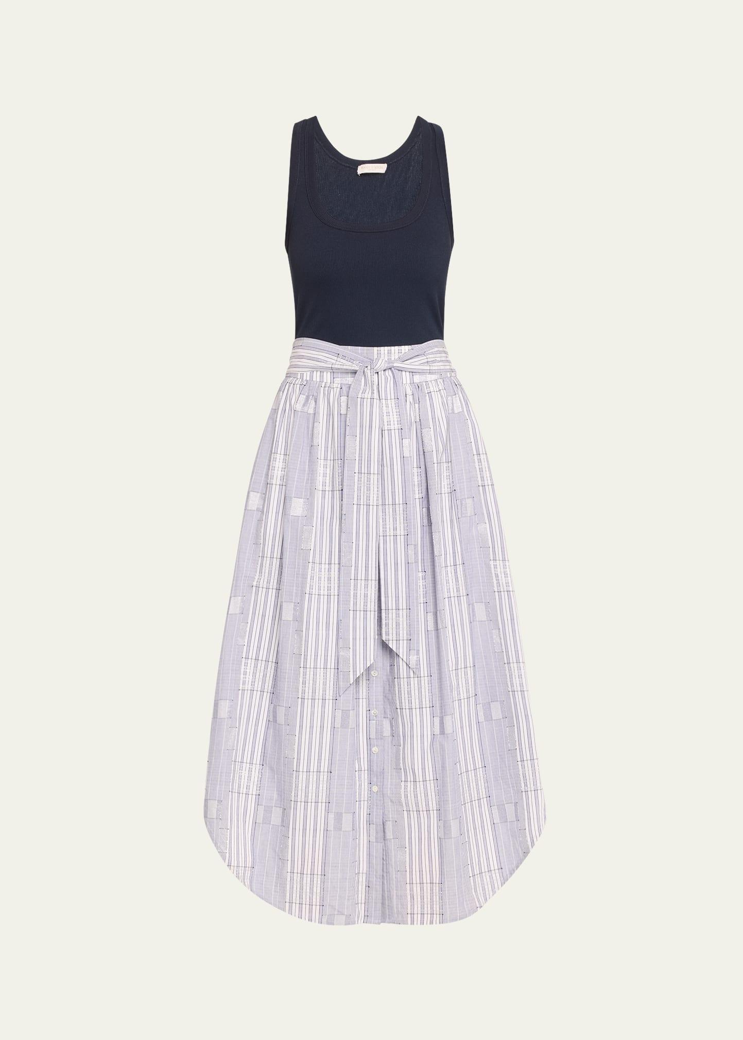 aralyn combo midi tank dress
