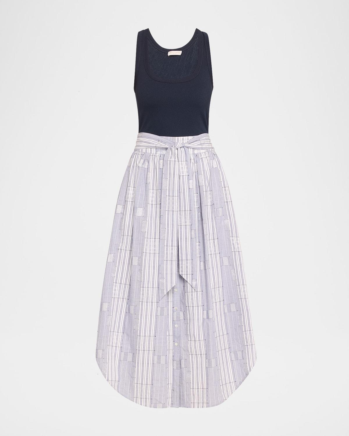 aralyn combo midi tank dress