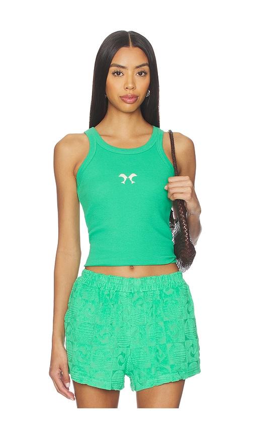 araminta james dolphin tank top in green.