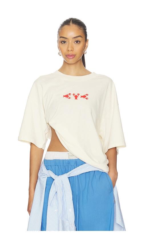 araminta james lobster tee in cream.