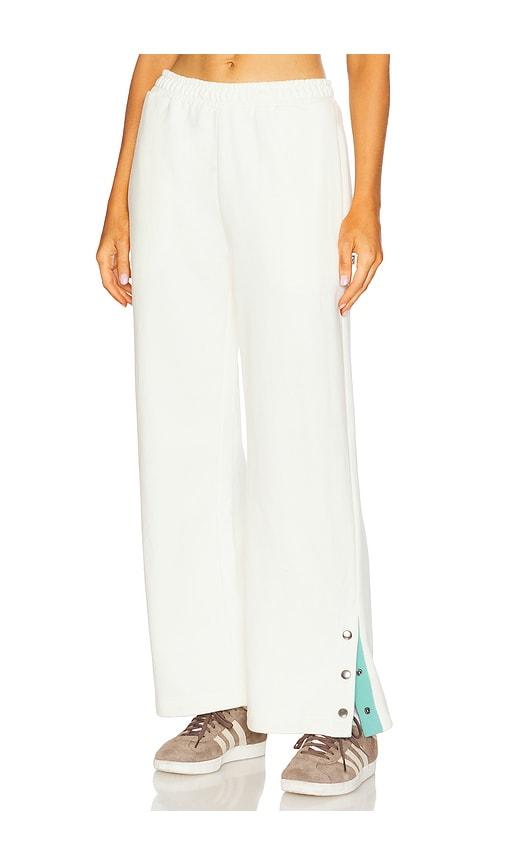 araminta james snap hem trackpant in cream.