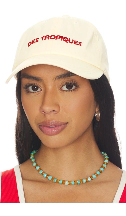 araminta james tropiques cap in ivory.