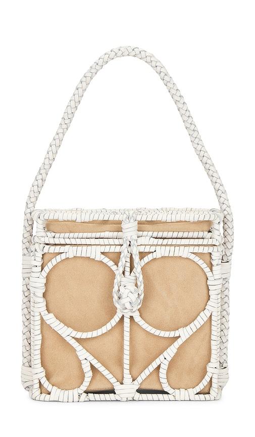 aranaz ardiana mini bag in white.
