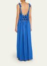 aras sleeveless knotted backless maxi dress