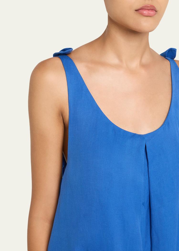 aras sleeveless knotted backless maxi dress