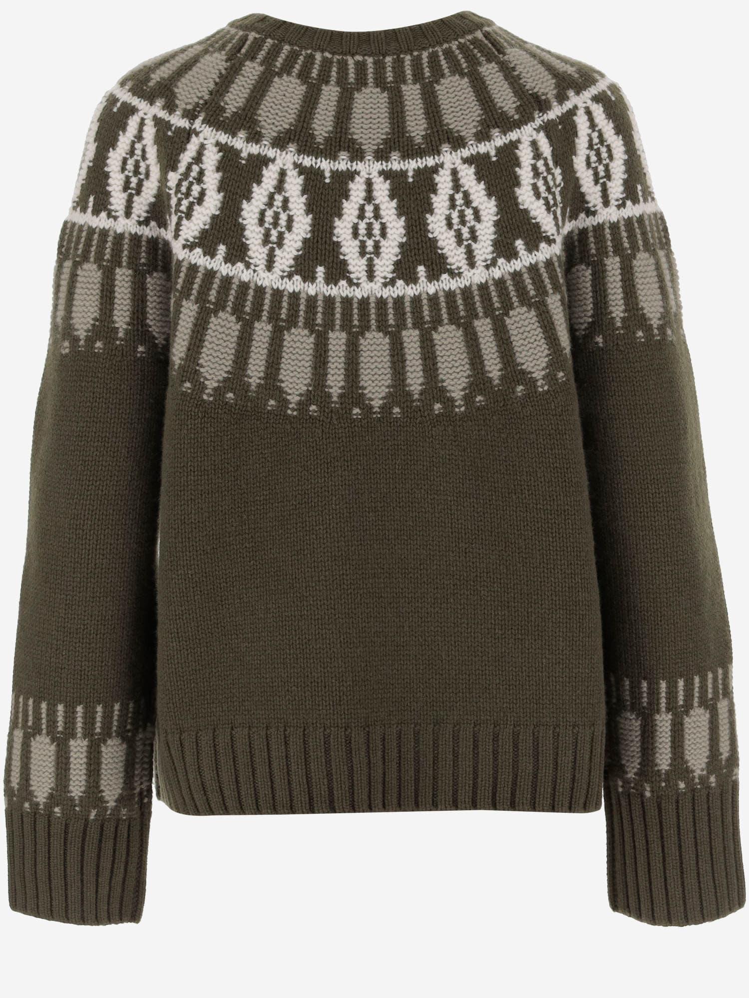 arch4 cashmere sweater with geometric pattern