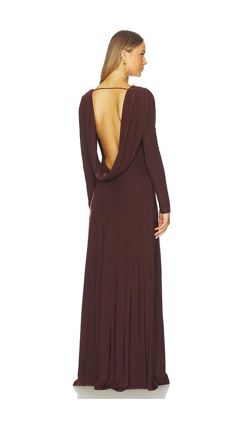 arcina ori lucia dress in chocolate.