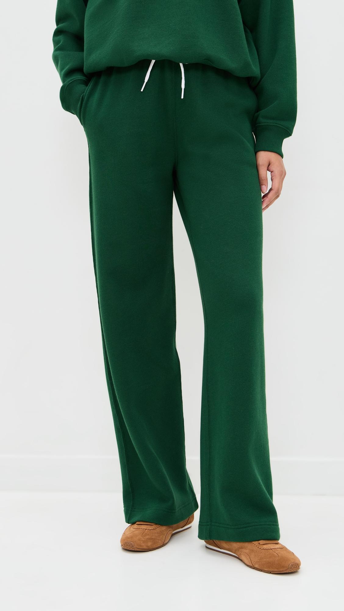 arctic fleece knit open ankle sweatpants