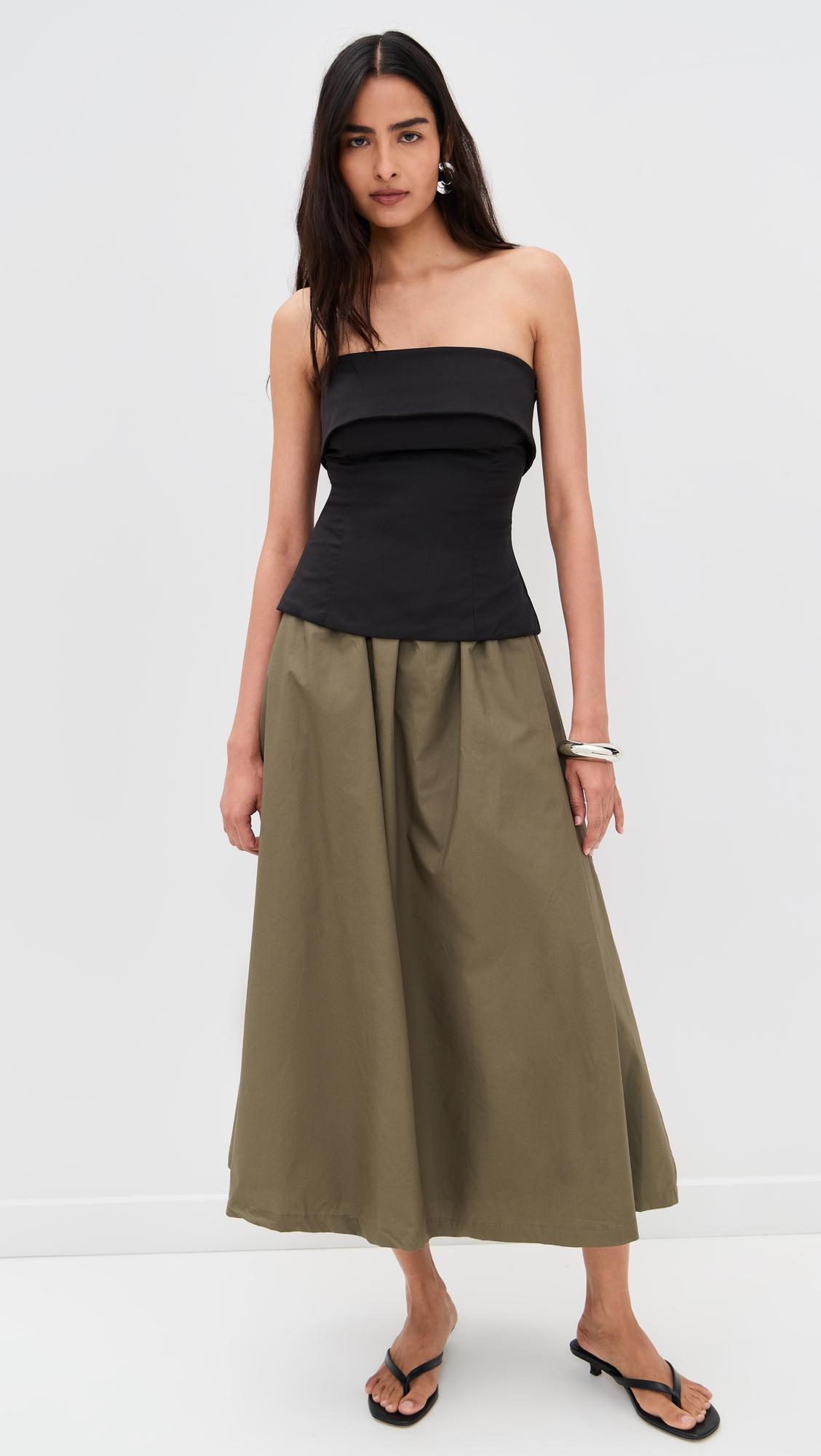 arden mixed media dress