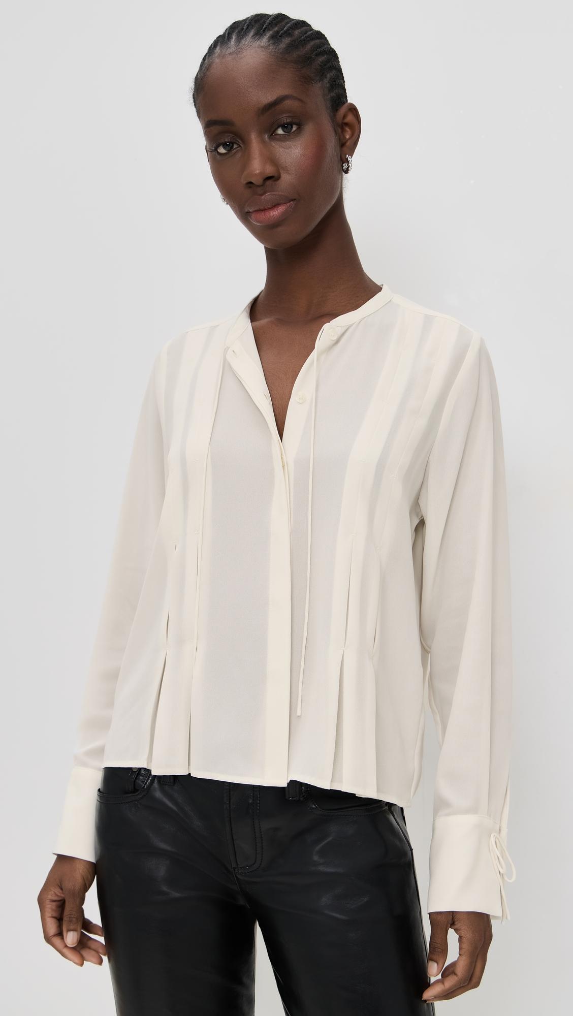 arden pleated blouse