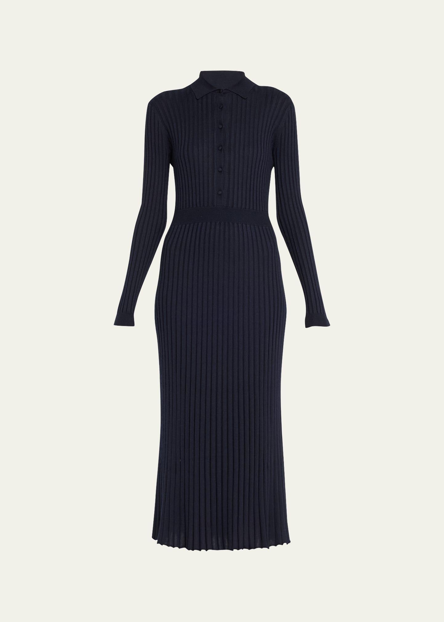 ardor cashmere-blend ribbed midi dress