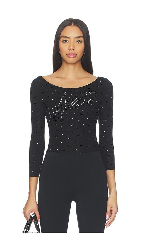 area ballerina logo bodysuit in black.