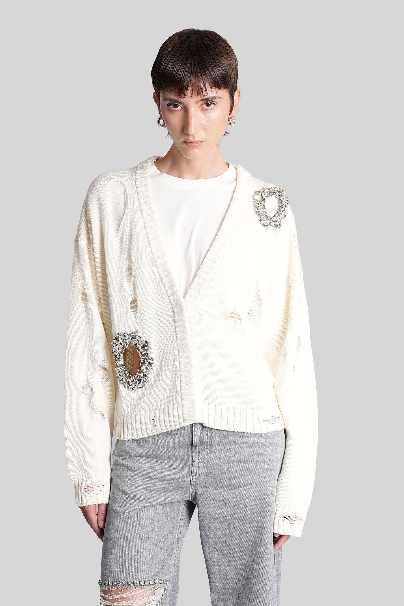 area cardigan in beige cotton