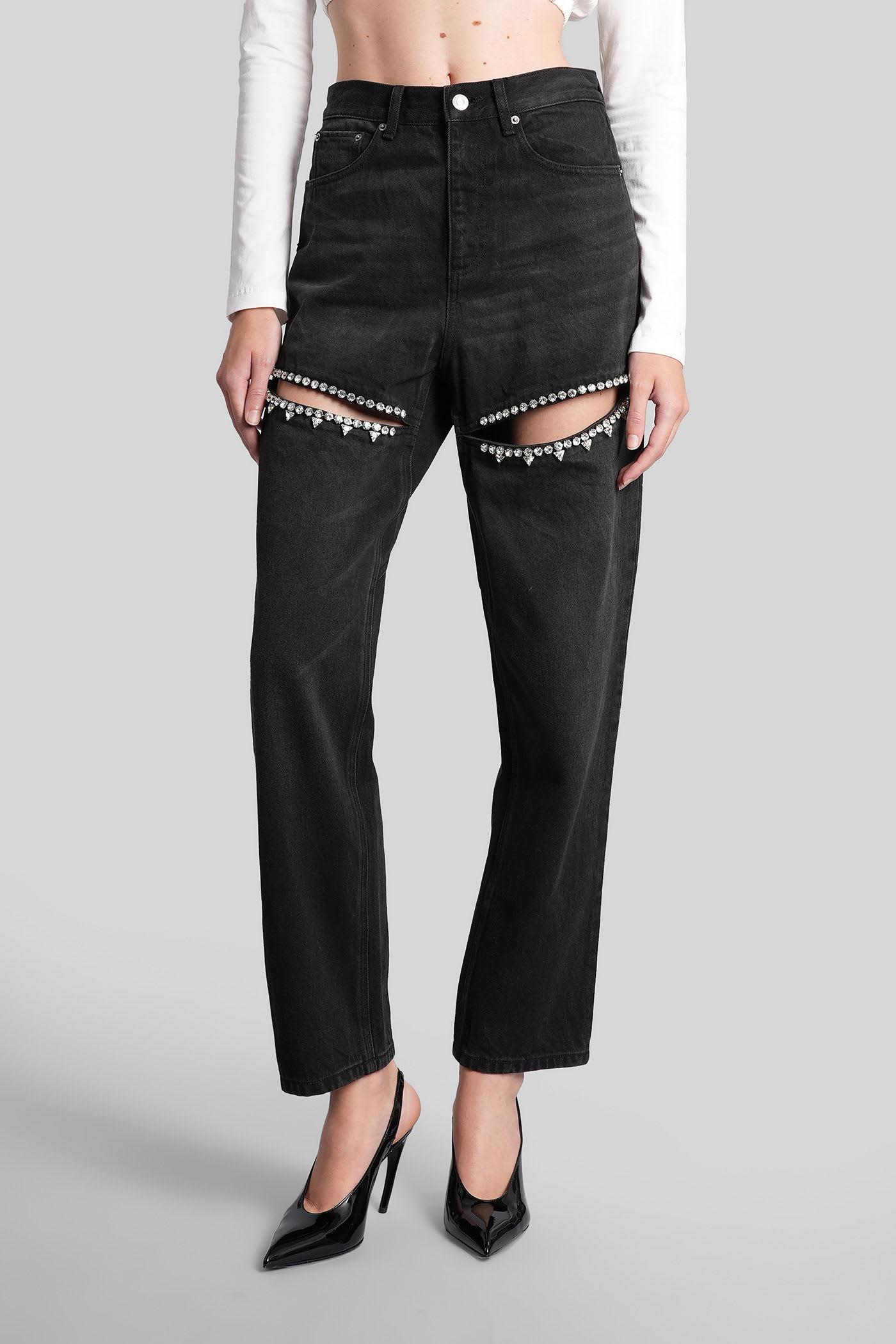 area jeans in black denim