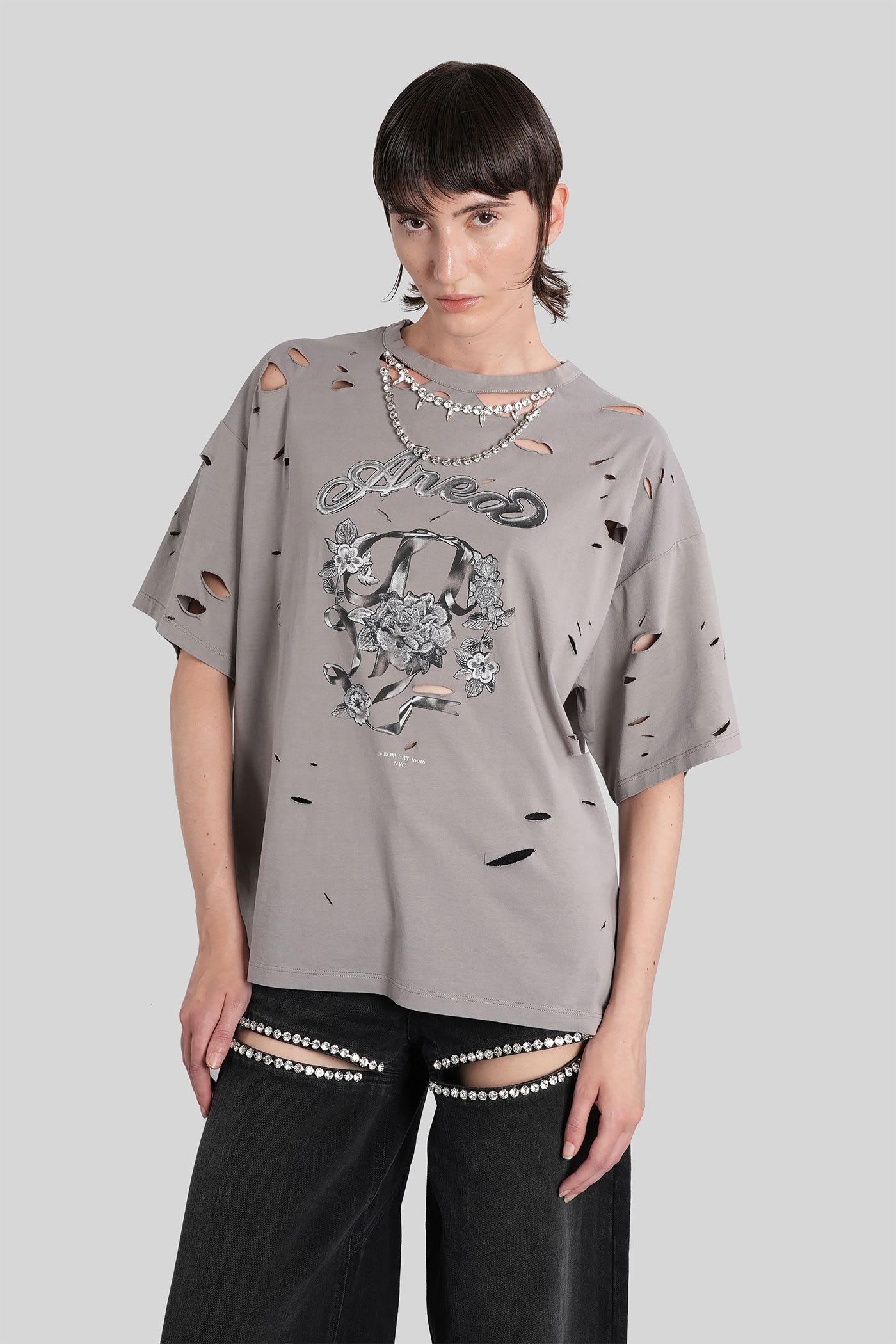 area t-shirt in grey cotton