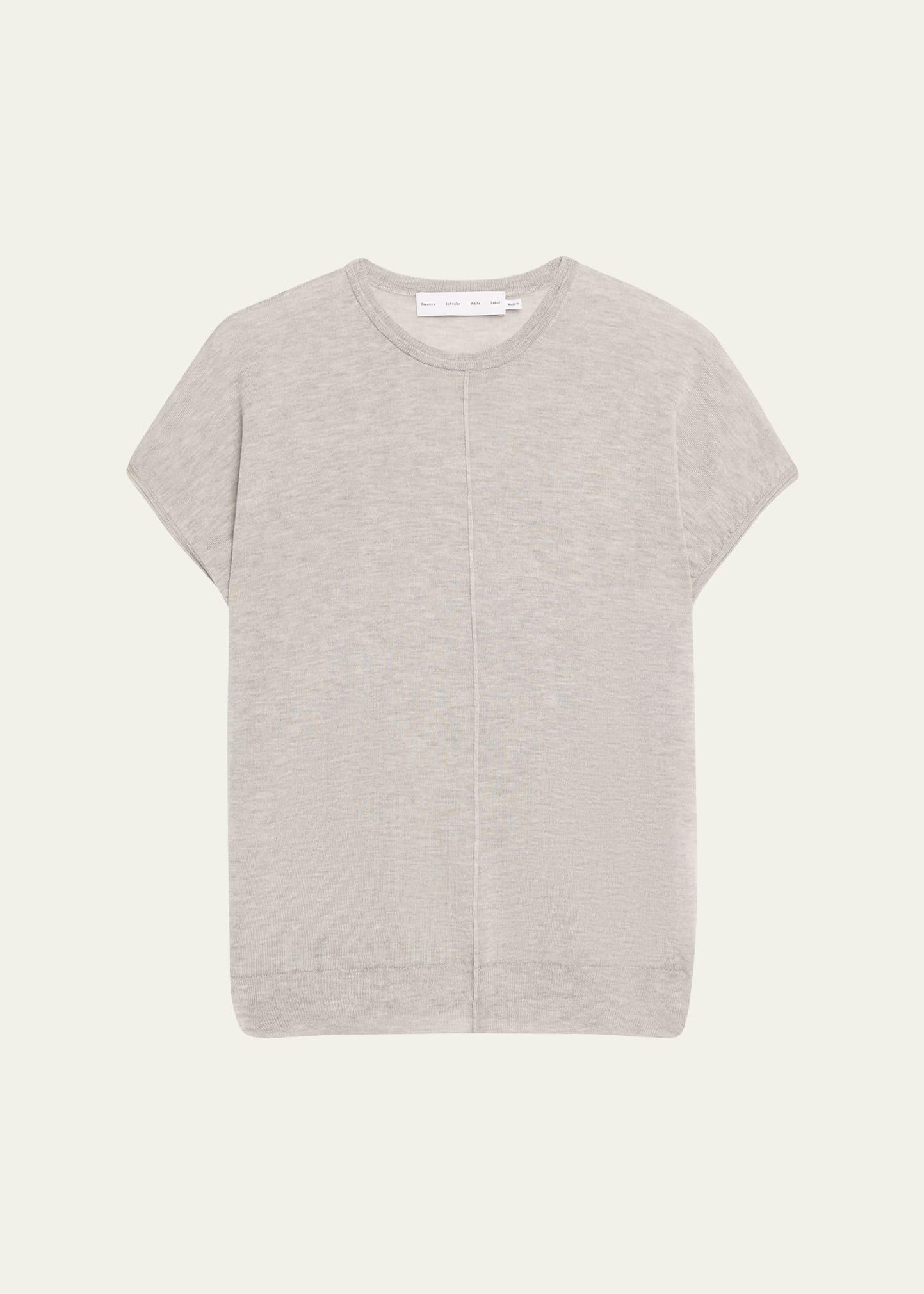 ares short-sleeve cashmere top