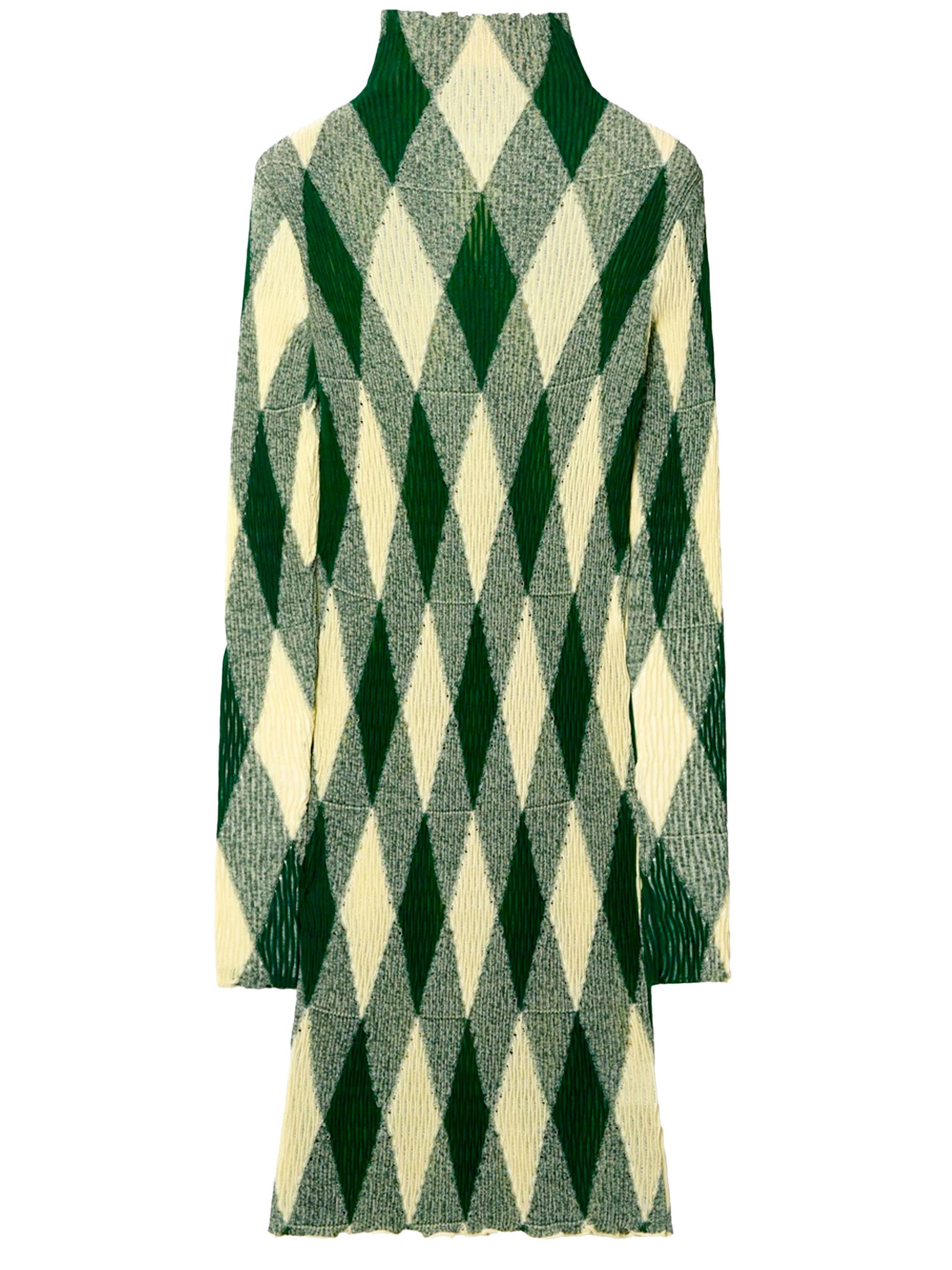 argyle motif dress