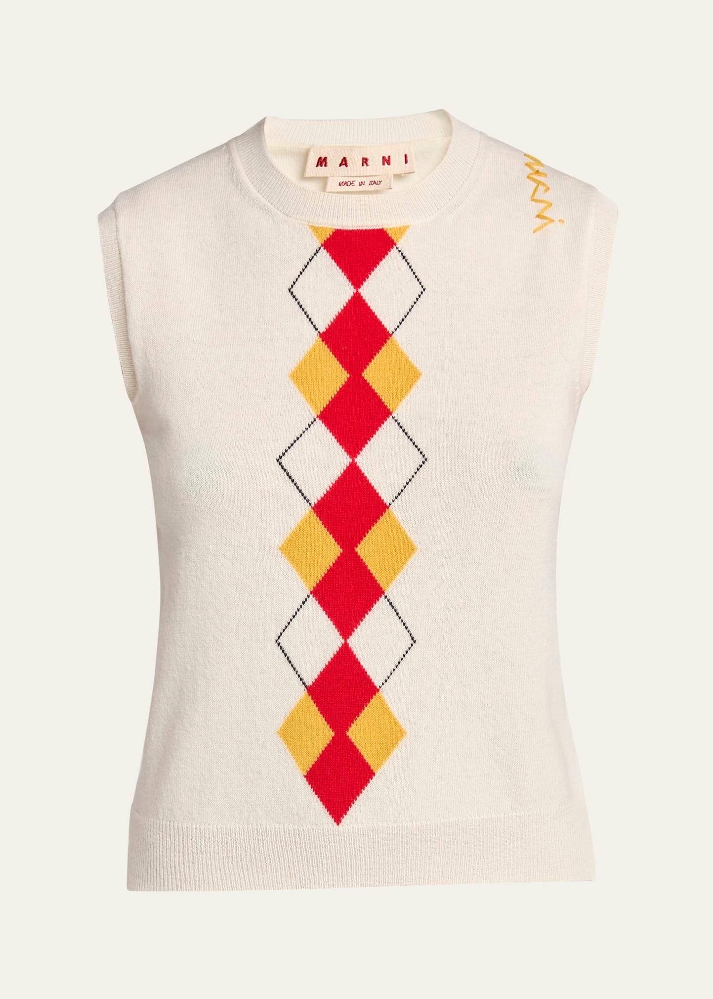 argyle wool sweater vest