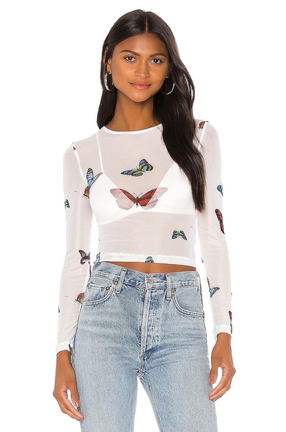 ari butterfly mesh top