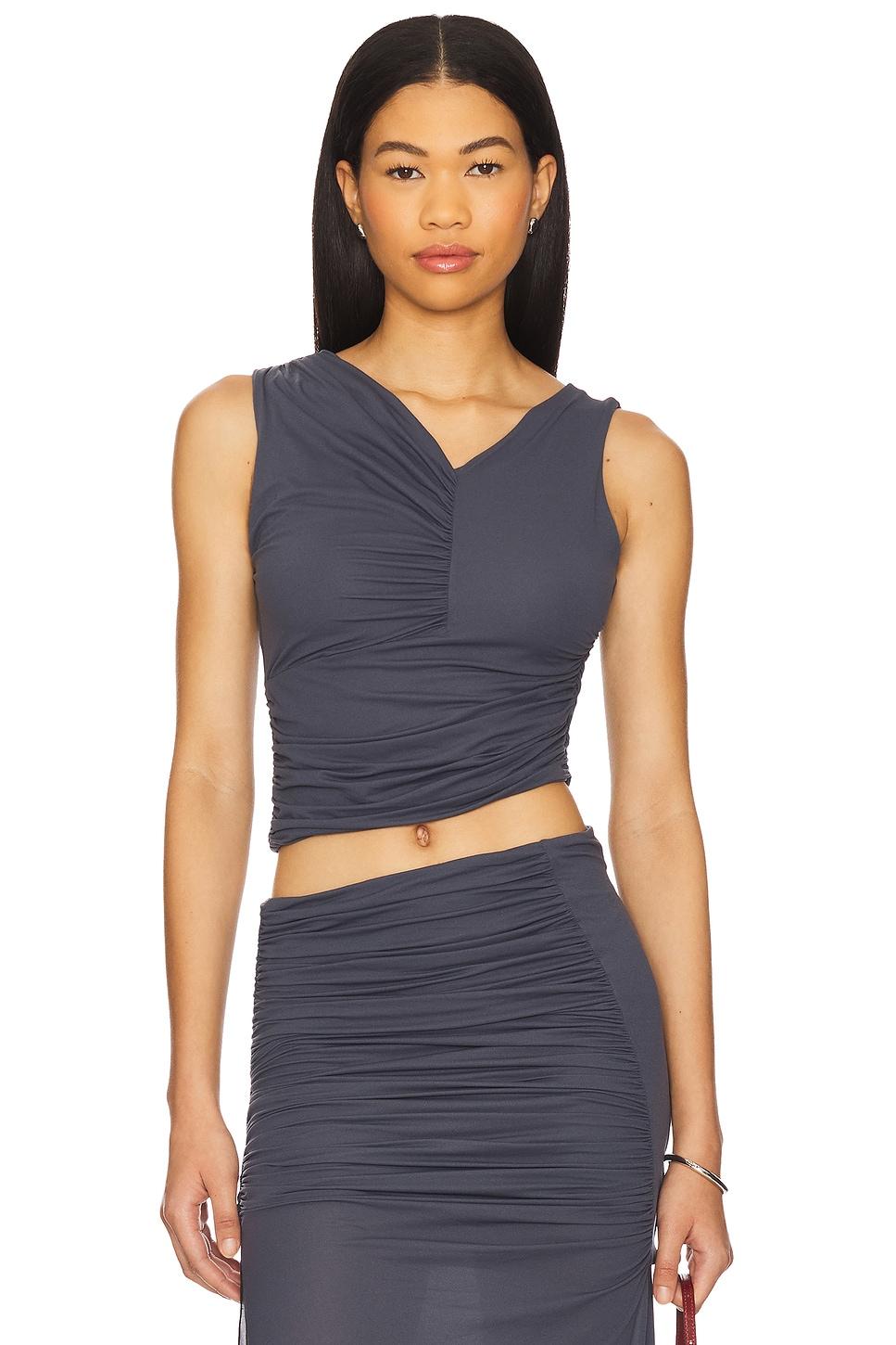 ari solid v neck top