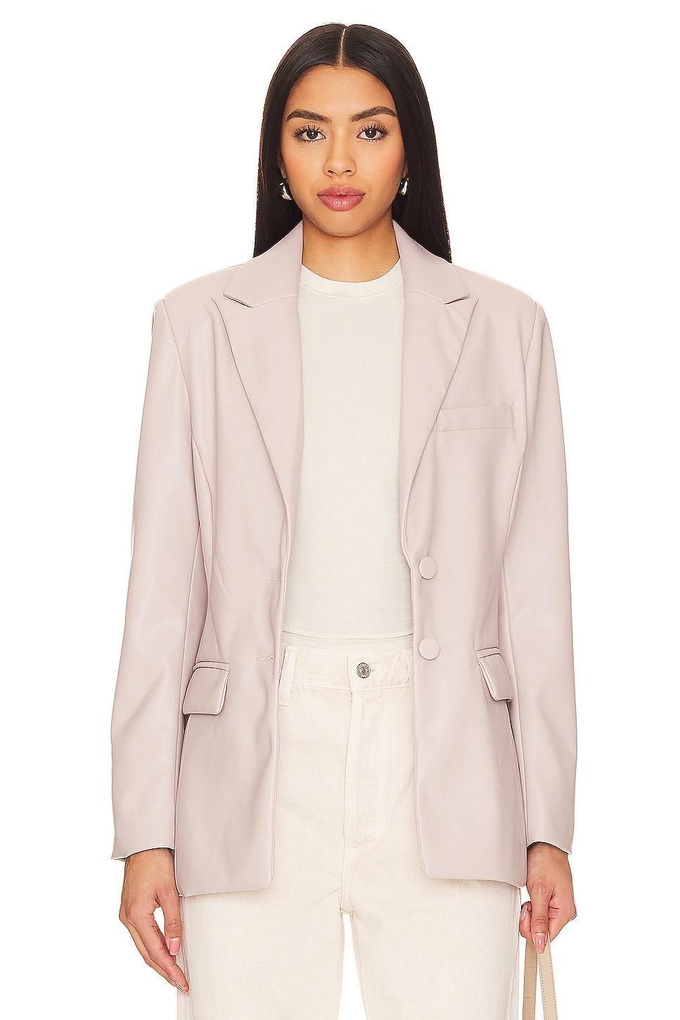 aria faux leather blazer