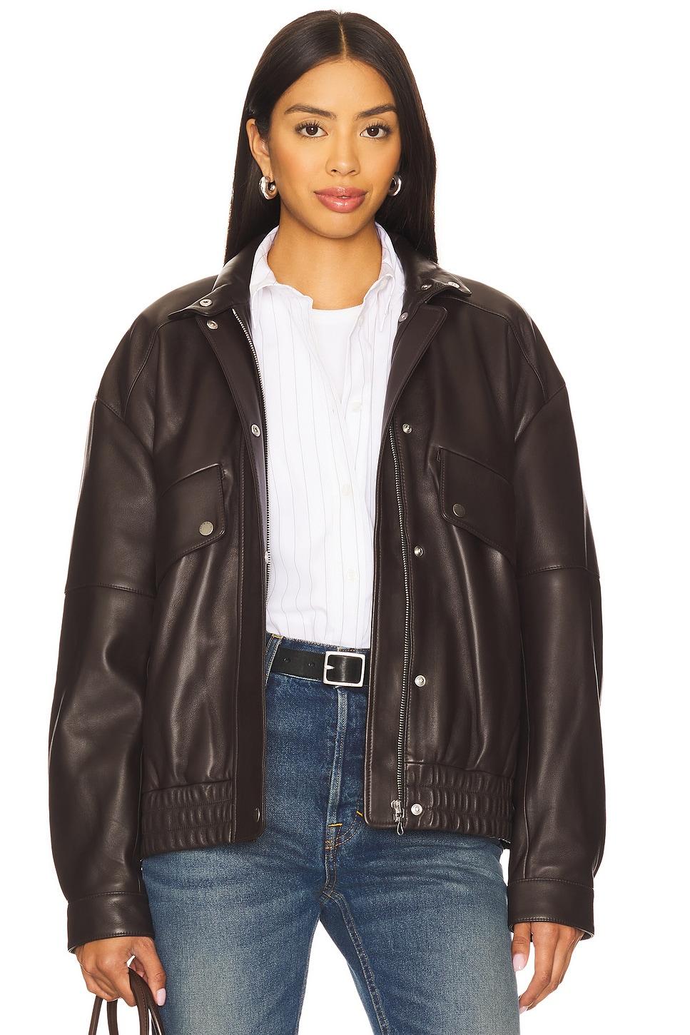 aria leather bomber