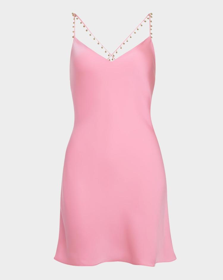 aria satin mini dress