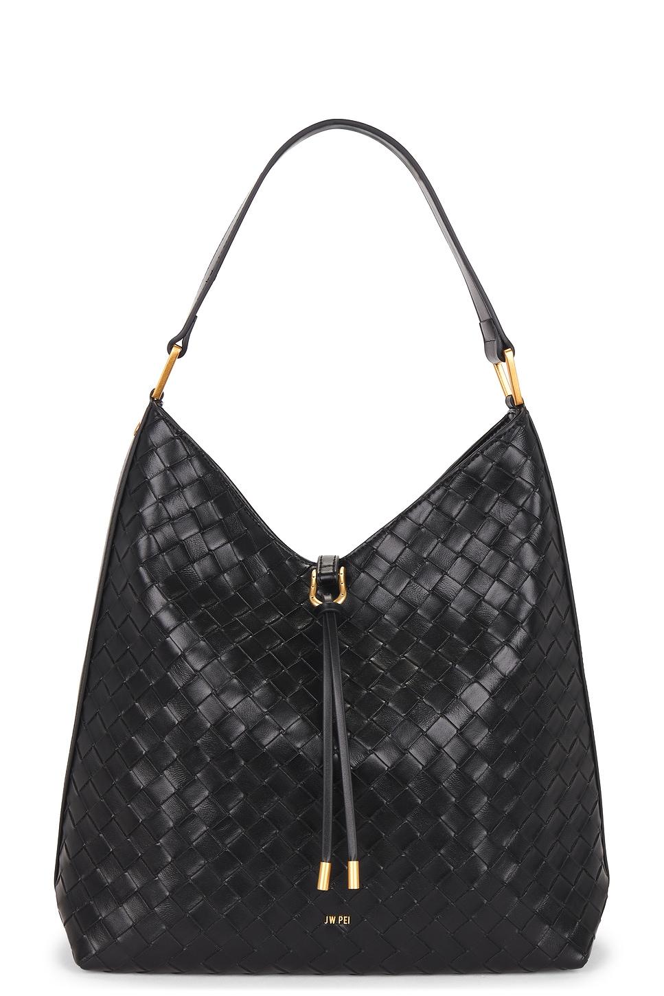 aria woven texture shoulder bag