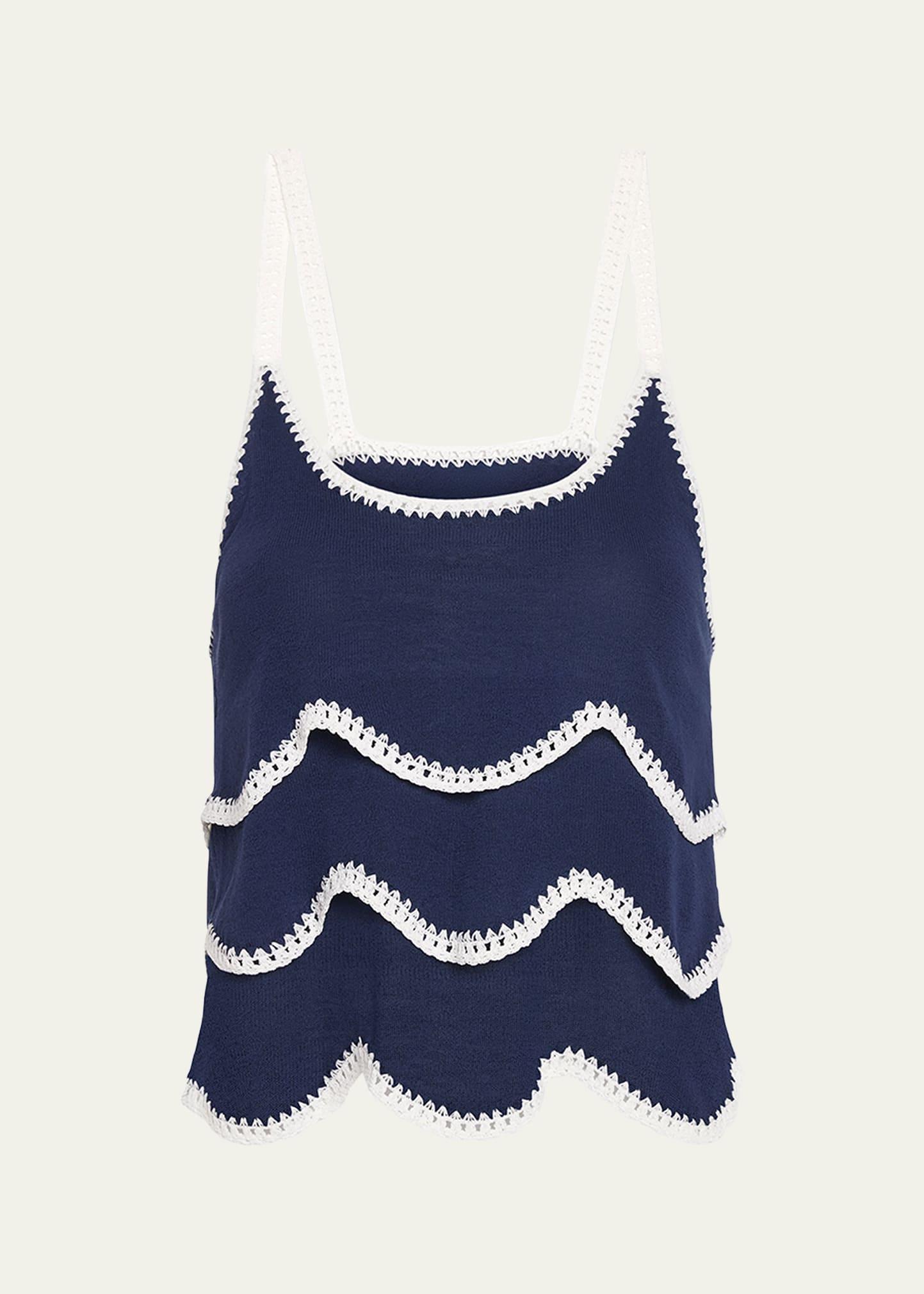 ariel embroidered sleeveless top